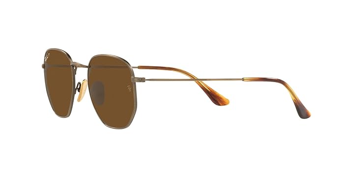レイバン　れンズ HEXAGONAL TITANIUM OPTICS Eyeglasses with Gold Frame